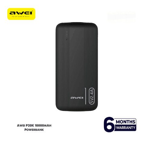 Awei P20K 10000mAh Powerbank 2.4A Slim PowerBank Dual Output