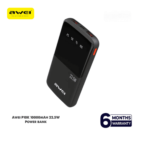 Awei P10K 10000mAh 22.5W PD Fast Charge Power Bank