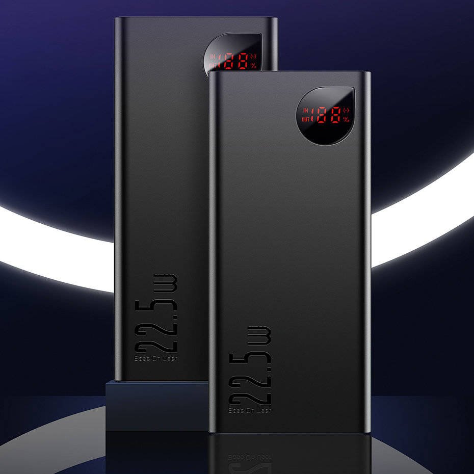 Baseus Adaman 20000mAh 22.5W Metal Power Bank with Digital Display – Black