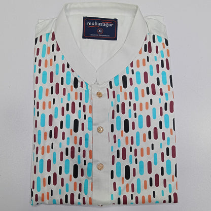 Colors Printed Stylish Semi Long Panjabi