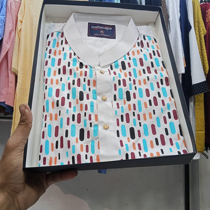 Colors Printed Stylish Semi Long Panjabi