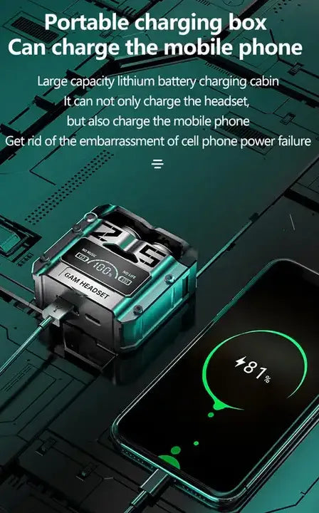 M25 TWS Wireless Bluetooth Headphones Gaming Headset