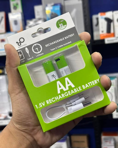Type-C Rechargeable Batteries AA 2 Pcs